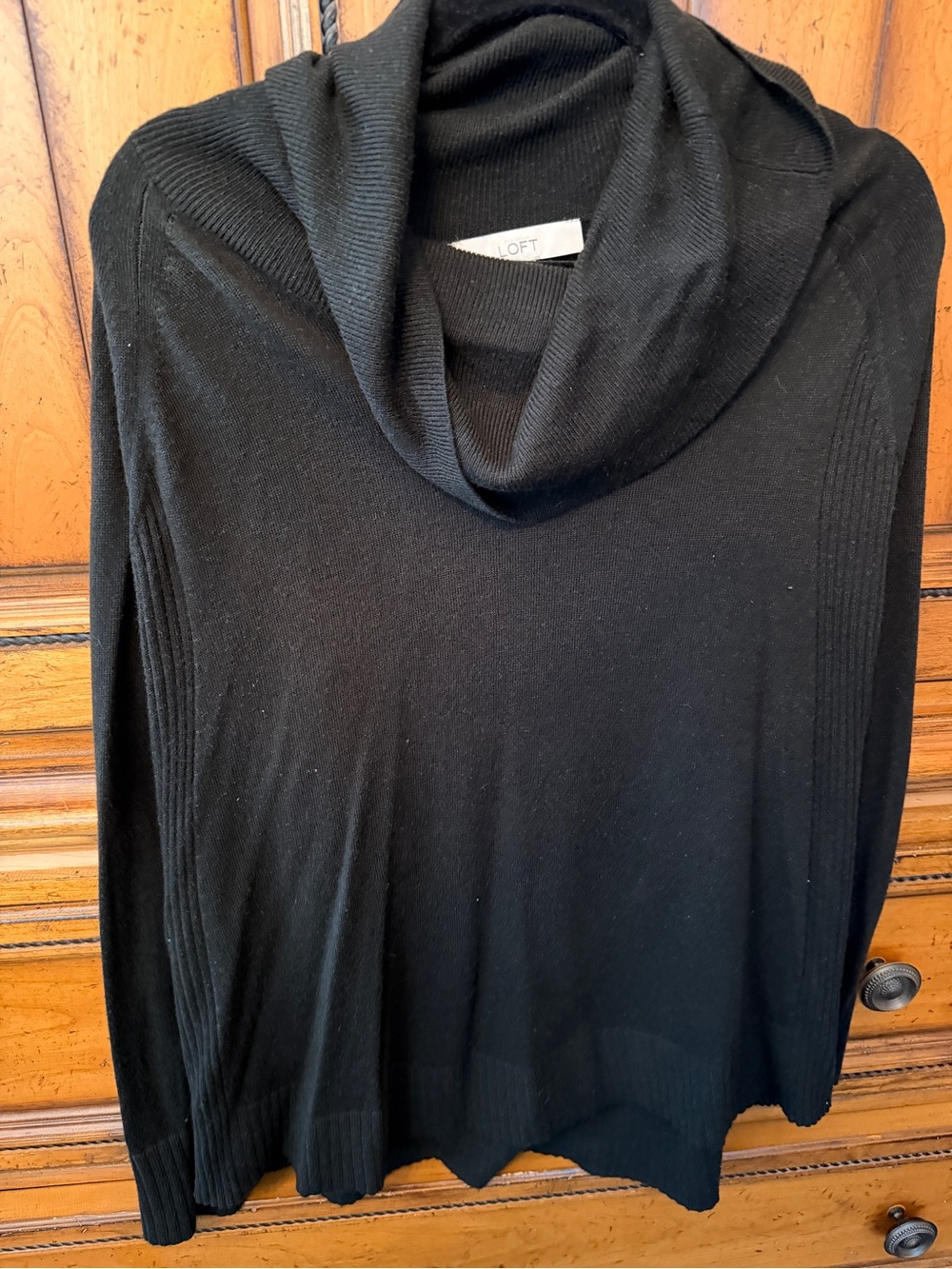 LOFT Black Cowl Neck Sweater